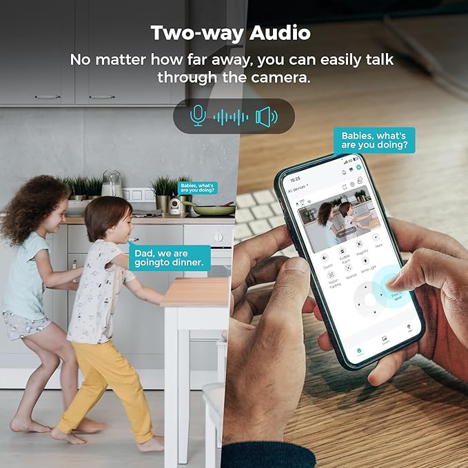Vicohome CB2 2K Indoor Camera, 5GHz Wi-Fi, Plug-in, AI Tracking, Home Security, Pet/Baby Monitor, 360° View Pan/Tilt, Two Way Audio,Night Vision, Easy to Setup, Audible Alarm, 180 Days Exchange Policy