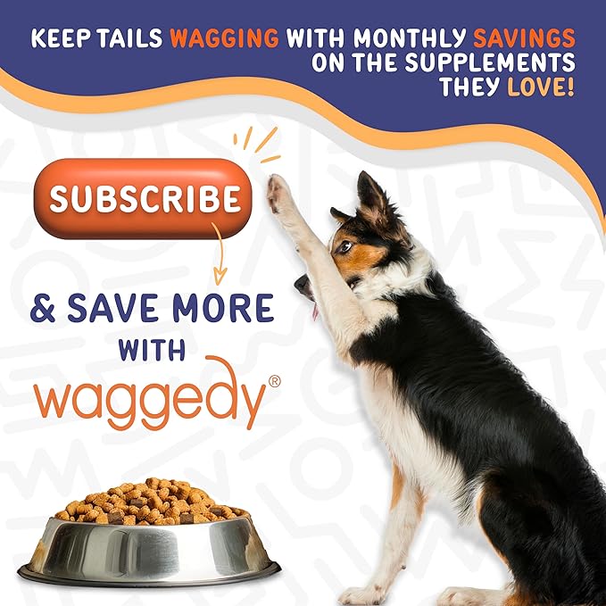 waggedy Daily Essentials Puppy – Full-Spectrum Functional Treats, Small or Large Breed Puppy Supplements – Dog Supplements & Vitamins – Dog Essentials for Puppies (60 Chews)