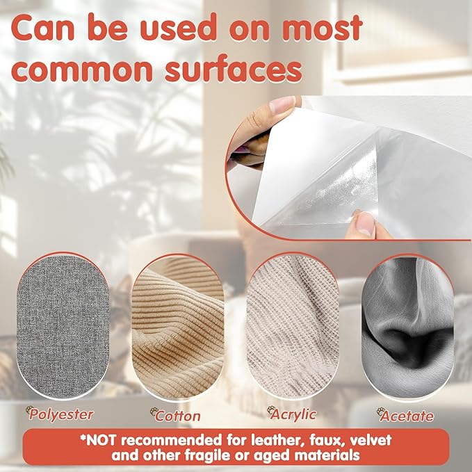 12 PCS Large Cat Scratch Furniture Protector, Transparent Couch Protector from Cat Claws, Single-Sided Self Adhesive Anti Pet Deterrent Sofa Cover, 17IN