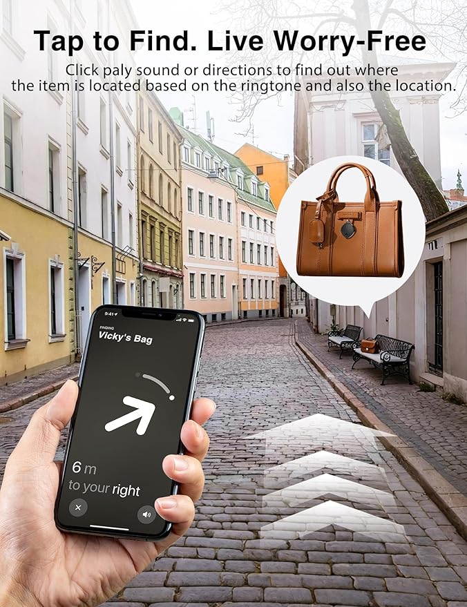 Air Tracker Tags, Smart Bluetooth Tracker, Item Finder Works with Apple Find My, Key Finder and Item Locator Smart Tag for Luggage, Backpack, Suitcases