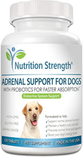 Adrenal Support for Dogs, Support for Dogs with Cushing's Disease, Maintain a Healthy Coat and Skin, Promote Normal Urination, Thirst and Appetite, 120 Chewable Tablets