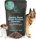 Holistic Bin Canine Beef Bone Broth Protein Powder Dog Food Toppers | Daily Supplement Powder with Bone Broth, Spirulina Nib & Beetroot | Glossy Coat, Joints & Overall Wellness | Beef Blend (50g)