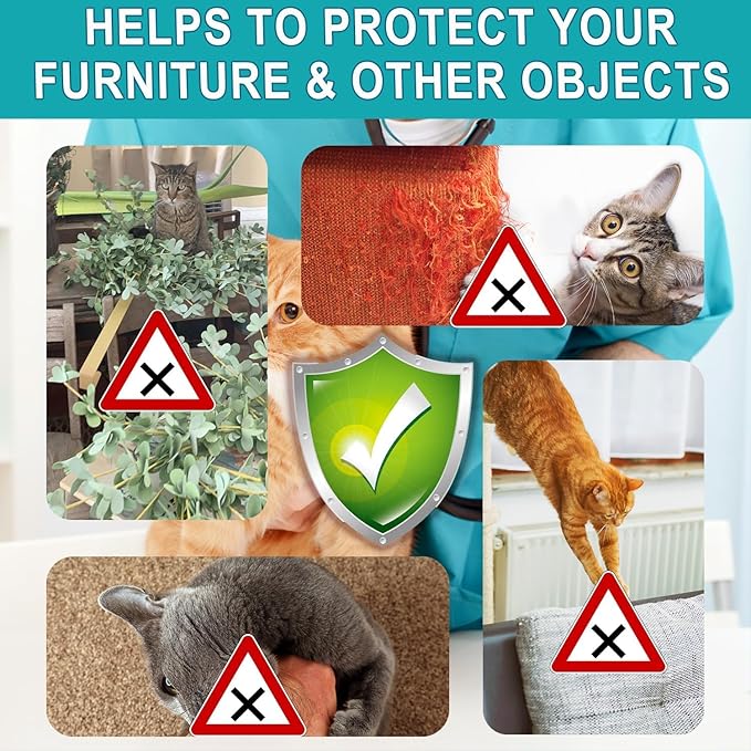 Cat Deterrent Spray, Cat Scratch Deterrent Spray for Furniture Protection, Sofas, Rugs, Curtain - - for Indoor & Outdoor Cats Behavior Training Prevent Urine Marking, 7.0 fl.oz 2 Packs