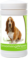 Healthy Breeds Basset Hound Grooming Wipes 70 Count,White