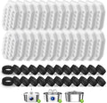 48 Pack Cat Water Fountain Replacement Filters & Pre-Filter Sponges, Includes 24 Filters & 24 Sponges for 108oz/3.2L Stainless Steel Pet Fountains – Compatible with Rellaty & Neareal