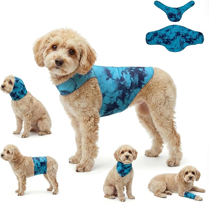DAJIDALI® Dog & Cat Anxiety Vest & Spay Recovery Suit – Silent Calming Wrap for Surgery, Thunderstorms – Breathable Cone Alternative