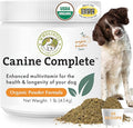 Wholistic Pet Organics Canine Complete - Dog Multivitamin Powder - 1 Lb - Daily Dog Vitamins and Supplements for Homemade Food - Immune System, Skin, Coat & Overall Health - All Breeds - 45 Scoops