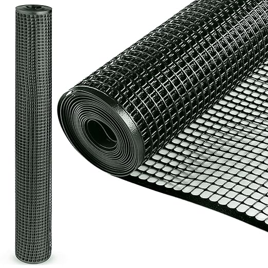 ZEBRO Plastic Hardware Mesh Screen & Fence Roll (3' x 15' - Green) - Plastic Indoor or Outdoor Balcony, Patio & Porch Netting - Safety Barrier Plastic Fence to Protect Pets & Kids Around The Home -