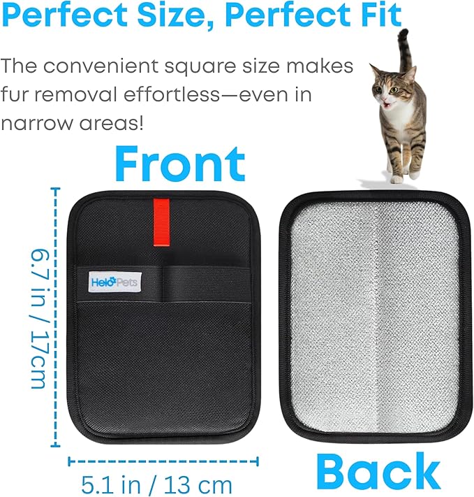 Reusable Pet Hair Remover Glove – Electrostatic Fur Removal for Cats & Dogs, Cleans Couch, Furniture & Clothing Fast – Wash, Dry & Use Again - Gentle with Soft Fabrics.