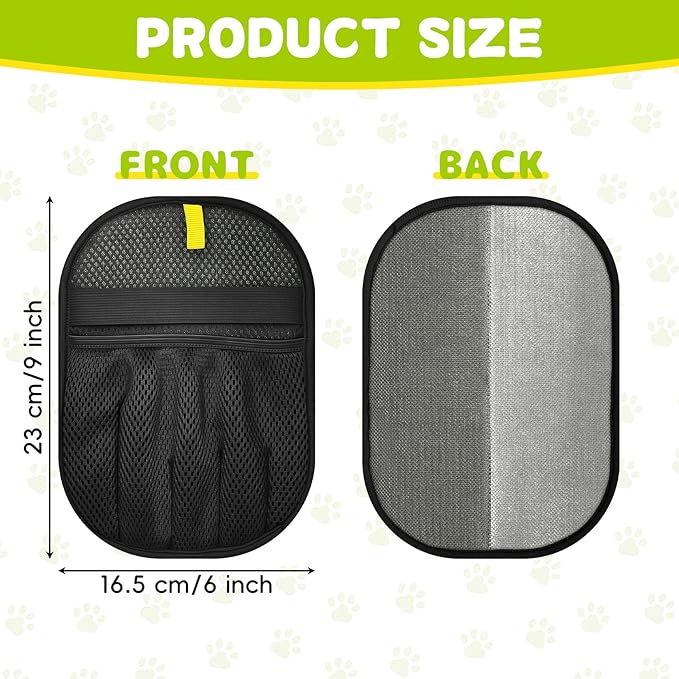 Pet Hair Removal Glove for Dog & Cat, Electrostatic Reusable Magic Brush Pet Hair Remover Tool, New Upgraded 5-Finger Design, Cleaning Static Cat Grooming Gloves for Furniture, Couch, Car Seat, Carpet