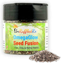 UnRuffledRx™ OmegaGlow for Birds – Raw, Natural Seed Blend for Feather Growth & Molting Support – Skin & Immune Health with Chia, Flax & Hemp Seeds – Helps Reduce Plucking – 2 oz Shaker Jar