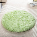 Round Plush Pet Mat Thin Style Pad Mat for Cats, Small Dogs, Rabbits, Guinea Pigs, Washable Soft Sofa mat, for Crate Cat Tree Tower Window Perch (Green, Medium (19.7inch) - 1pcs)
