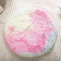 Round Plush Pet Mat Thin Style Pad Mat for Cats, Small Dogs, Rabbits, Guinea Pigs, Washable Soft Sofa mat, for Crate Cat Tree Tower Window Perch (Colorful, Large (23.6inch) - 1pcs)