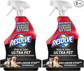 Resolve Ultra Pet Odor and Stain Remover Spray – Carpet Cleaner for Cat and Dog Urine and Poop, 32oz (Pack of 2)