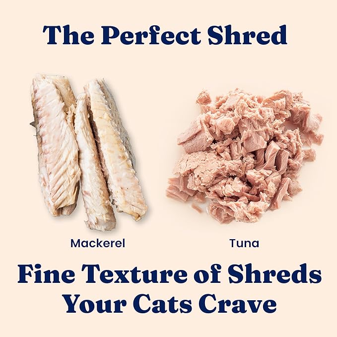 Solid Gold Five Oceans Wet Cat Food Shreds in Gravy - 3 Count Sample Pack - Real Tuna & Mackerel Cat Food for All Ages - Grain Free, Sensitive Stomach