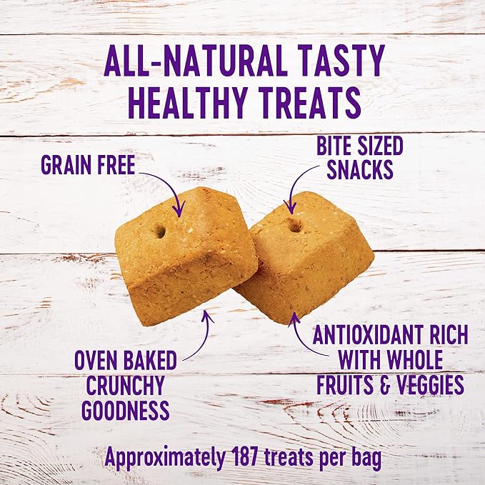 Wellness WellBars Crunchy Dog Training Treats, Natural, Grain Free, Yogurt, Apples and Banana Recipe, 45 oz Bag