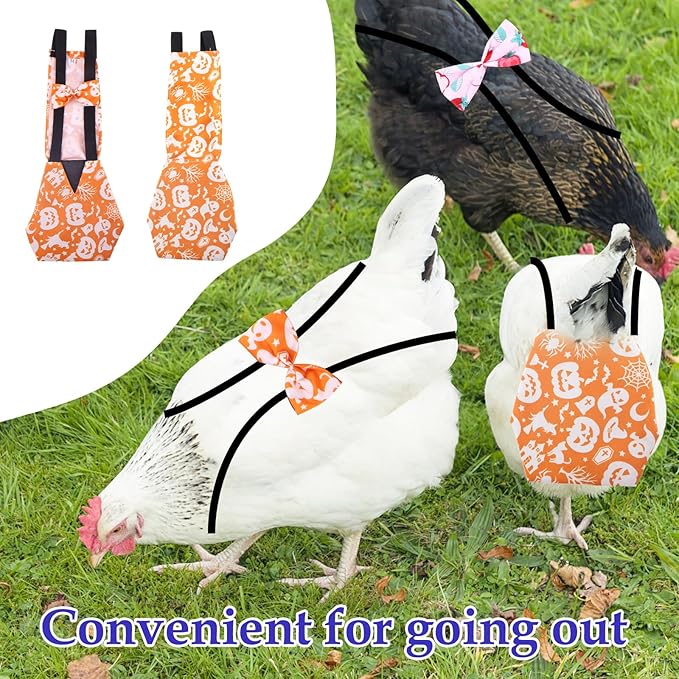 3 Pcs Chicken Diapers for Hens, Pet Duck Diapers with Bow Tie, Washable Duck Clothes & Poultry Accessories (Suitable for Chickens Weighing 1.1 to 3.3 lb)