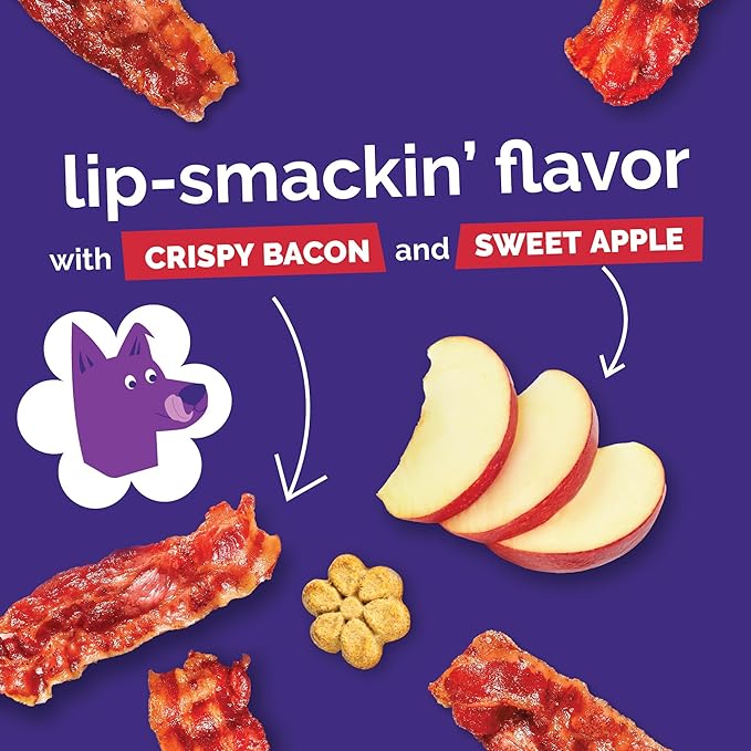 Fruitables Baked Dog Treats, Healthy Pumpkin Treat for Dogs, Low Calorie & Delicious, Made Without Wheat, Corn and Soy, Made in the USA, Allergy Friendly, Crispy Bacon and Apple Flavor, 20 oz