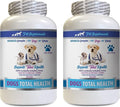 PET SUPPLEMENTS & NUTRITION LLC Dog Bone Health Supplement - Dogs Total Health Control - Immune Support - Hair Skin Nails Oral Eye Health Formula - quercetin Powder for Dogs - 2 Bottles (120 Treats)
