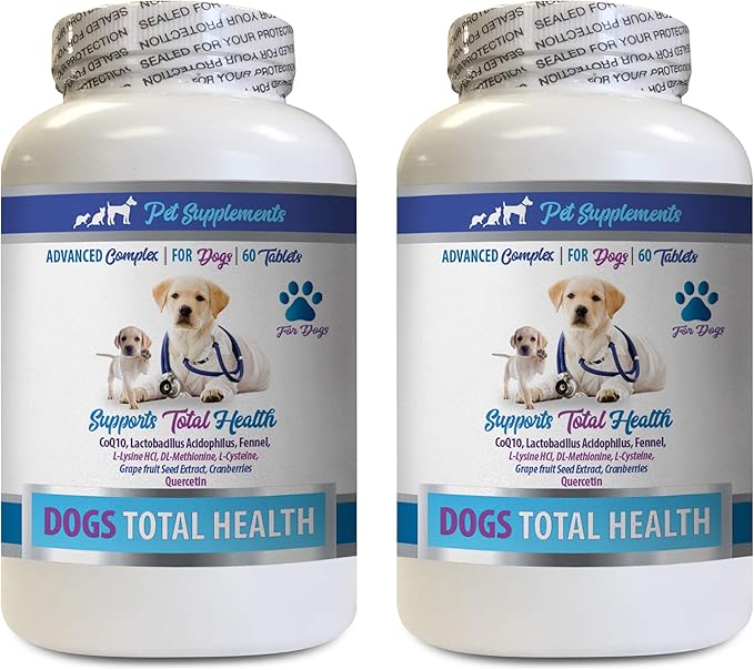 PET SUPPLEMENTS & NUTRITION LLC Dog Bone Health Supplement - Dogs Total Health Control - Immune Support - Hair Skin Nails Oral Eye Health Formula - quercetin Powder for Dogs - 2 Bottles (120 Treats)
