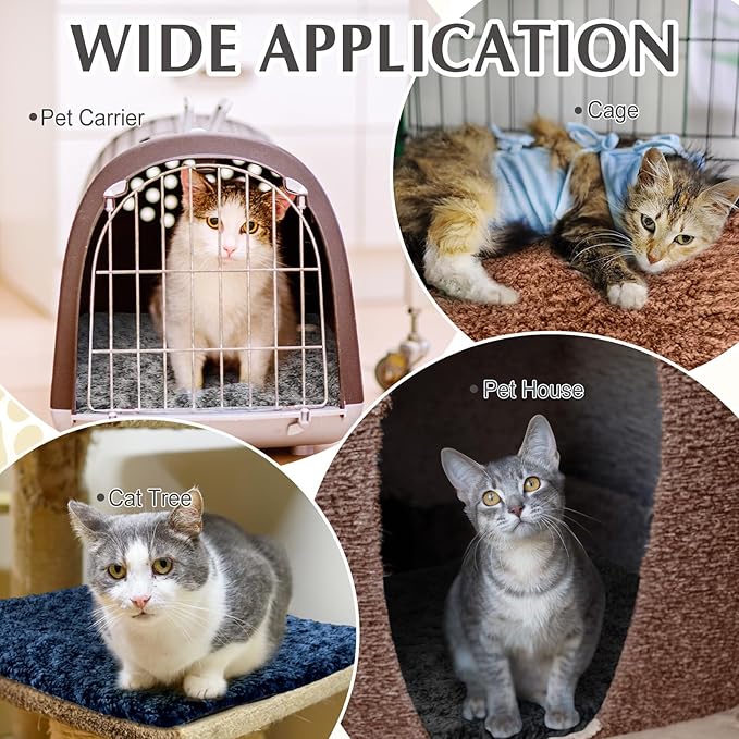 4 Pack Self Warming Cat Pads Self Heating Cat Mat Washable Homeless Dogs Thermal Pads Kennel Pad Reflects Body Heat Warm Crate Bed Mat for Indoor Outdoor Pet(Mixed Colors,18 x 24 Inch)