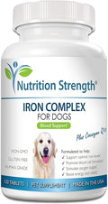 Iron for Dogs with Anemia to Support Blood Health, Blood Cell Formation & Oxygen Supply, Iron Supplement for Anemic Dogs + Vitamin C, Folate, Vitamin B12, 120 Chewable Tablets