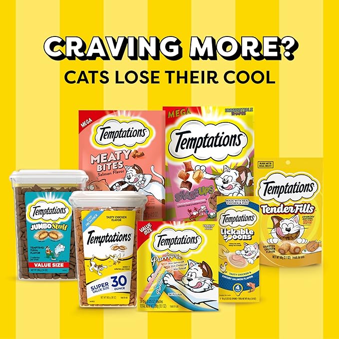 Temptations Cat Treats Classic Crunchy and Soft Cat Treats, Tasty Chicken Flavor, 16 oz. Tub