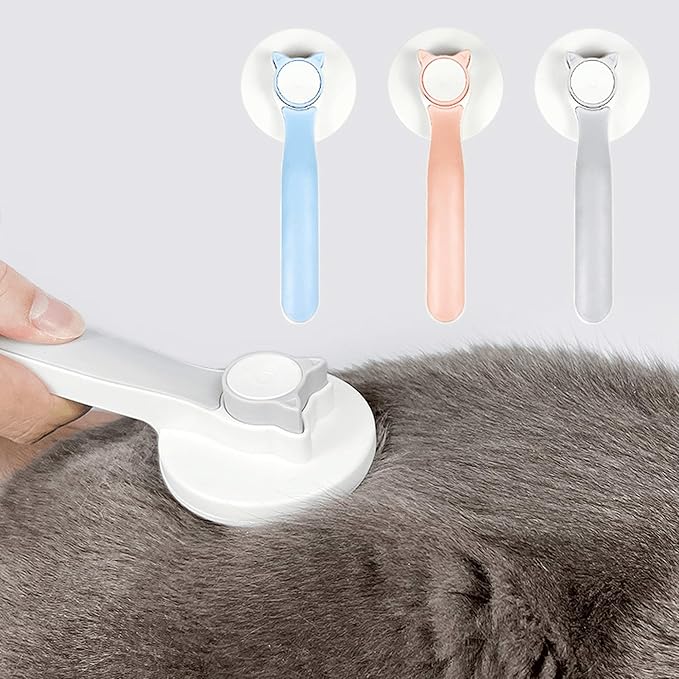 Cat Grooming Brush Slicker Brush for Pet Self Cleaning Hair Removal with Stainless Steel Needles Shedding & De-Matting Tool Hair Remover for Pet Dogs Cats (Blue)