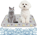 NACOCO Summer Pet Cooling Mat - Cat Dog Cushion Pad Sleeping Cool Comfortable Soft for Pets Kids and Adults (Grey French Bulldog, S)