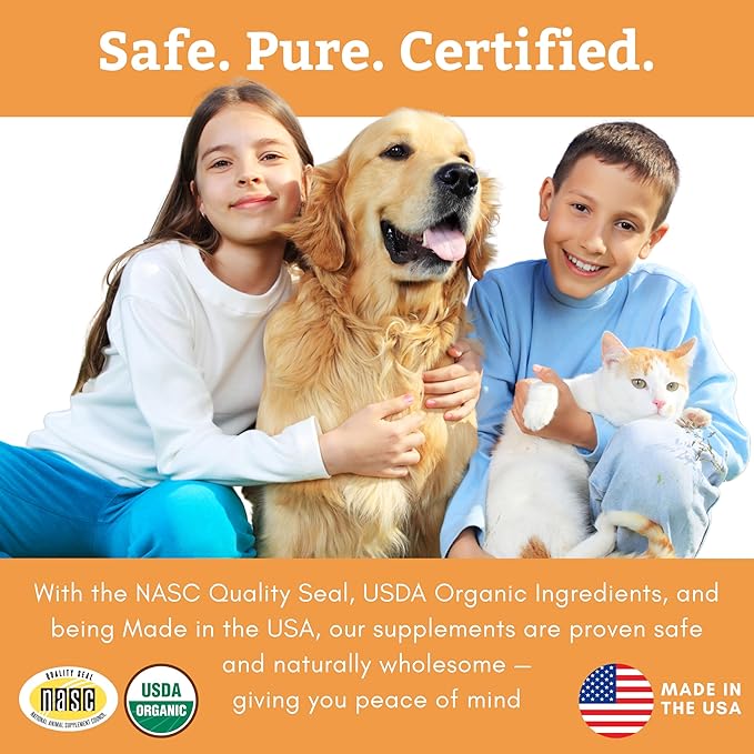 Wholistic Pet Organics Puppy Complete - Dog Multivitamin Powder - Daily Dog Vitamins and Supplements for Homemade Food - Immune System, Skin, Coat & Overall Health - All Breeds of Puppies - 45 Scoops
