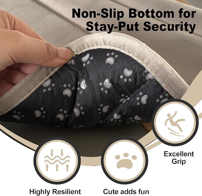 Dog Crate Pad, Ultra Soft & Anti-Slip Kennel Mat, Secure Fit for Metal Crates & Dog Cages, Washable Cozy Bed for Small Medium Large Dogs (Light Brown, M(28"*16"*1.5"))