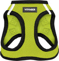 Best Pet Supplies Voyager Step-in Air Harness - All Weather Mesh, Reflective, No Pull Harness for Dogs, Cats - Secure with Hook & Loop Fastener, Buckle, Double D-Rings - Lime Green/Black Trim, S