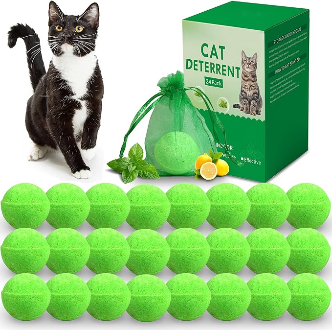 24 Pack Cat Deterrent Outdoor Indoor, Keep Cats Away Yard Garden, Safe for Pets Kids