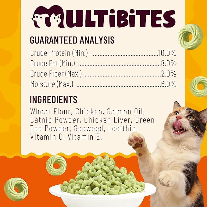 Catnip Cat Treats – Healthy Biscuits with Real Chicken, Vitamins & Catnip - Teeth Cleaning & Training Snacks for Indoor Cats (10.58 oz)