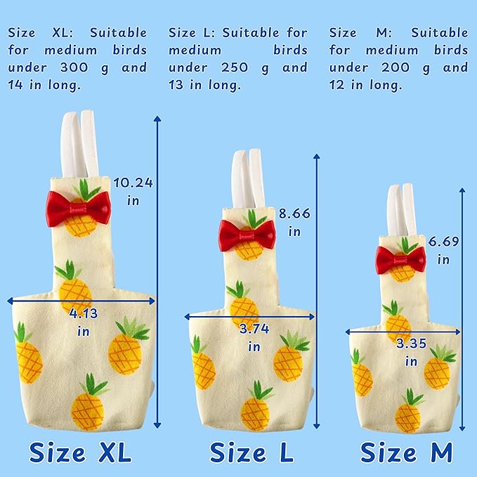 Pigeon Diaper Harness and Bird Leash, Diapers for Birds with Leash, Bird Diapers for Pigeons, Diaper Pants for Cockatiel African Grey Parrot Budgie, Cage Accessories (M-Green)