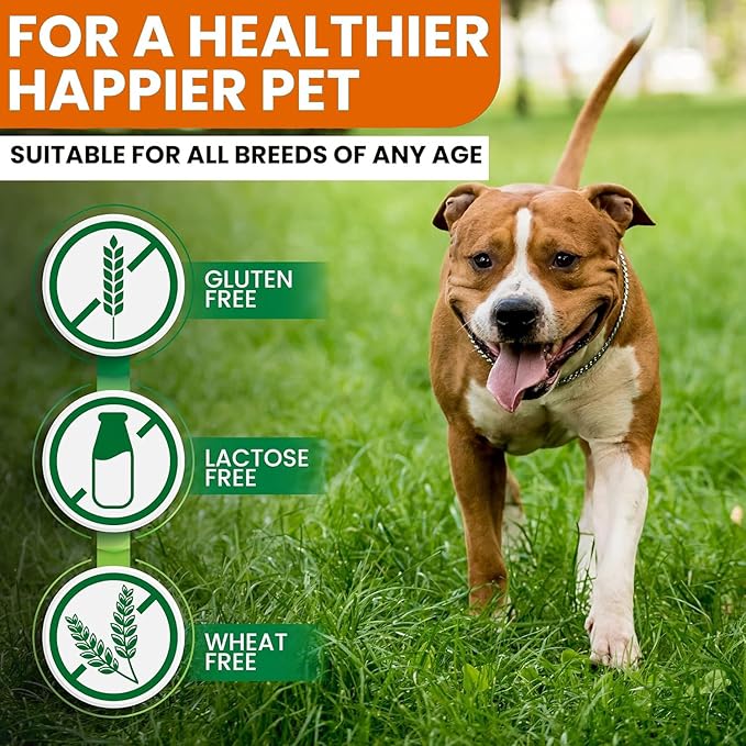 Turmeric for Dogs – 180 Count Tablet Treats with Curcumin & Piperine – Joint Health, Mobility, Allergy & Itch Relief, Skin & Coat, Hot Spots – Arthritis & Hip Joint Support with Salmon Oil