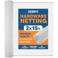 ZEBRO Plastic Hardware Mesh Screen & Fence Roll (2' x 15' White) - Plastic Indoor or Outdoor Balcony, Patio & Porch Netting - Safety Barrier Plastic Fence to Protect Pets & Kids Around The Home
