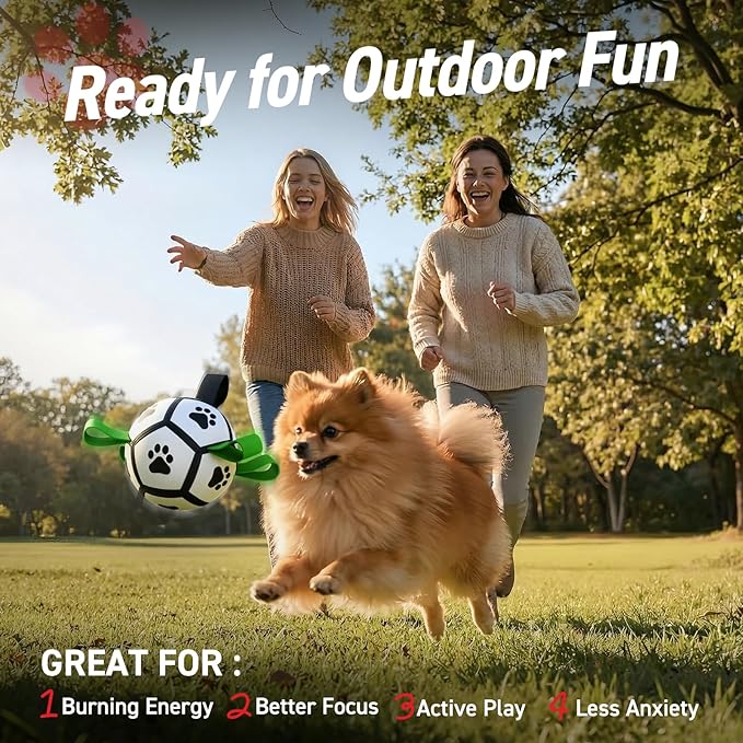 QDAN Dog Toys Soccer Ball with Straps, Interactive Toys for Tug of War, Puppy Birthday Gifts, Dog Water Toy, Durable Balls World Cup for Small Dogs（5 Inch）