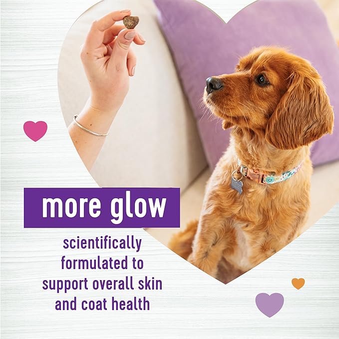 Wellness Barkin' Bacon Flavored Soft Chew Skin & Coat Supplements for Dogs, 45 Count