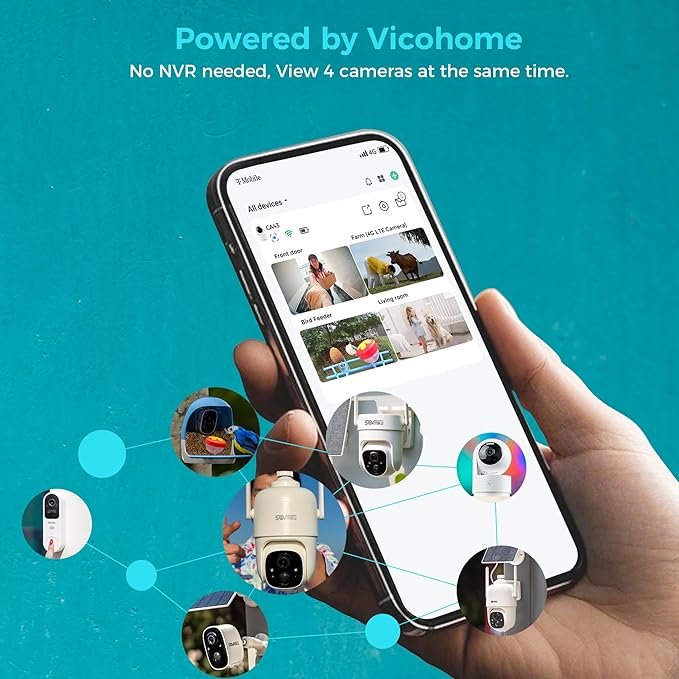 Vicohome 2K Indoor Camera, Plug-in, AI Tracking, Home Security, Pet/Baby Monitor, 360° View Pan/Tilt, Two Way Audio, Night Vision, Easy to Setup, Wi-Fi, Audible Alarm, 180 Days Exchange Policy