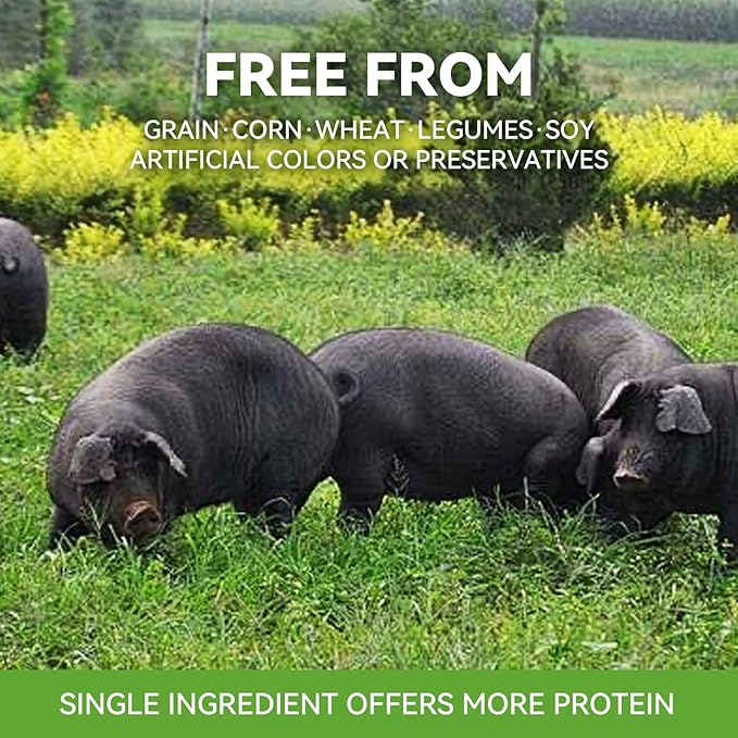 OPET Freeze Dried Pork Treats for Cats & Dogs，Single Ingredient Grain Free High Protein Pet Food，Healthy Training Sliced Fillets Snacks (Pork, 5.92 Ounce)