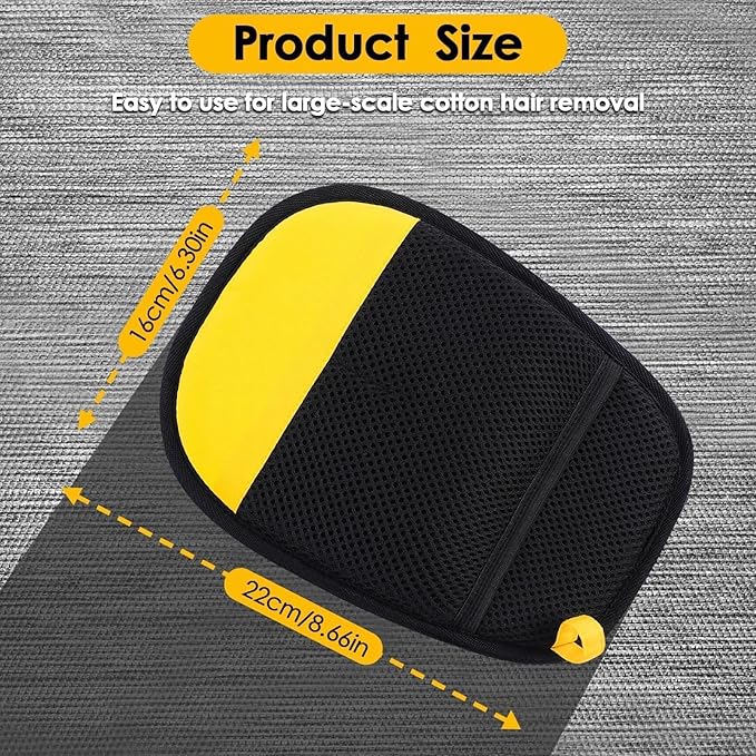 SAWMONG 2-Pack Pet Hair Removal Gloves, Fan-Shaped Reusable Dog & Cat Hair Remover for Clothes, Couch, Carpet & Car Seats