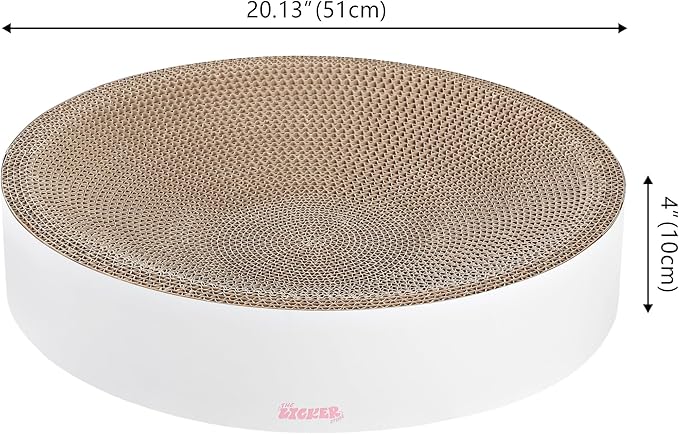 CSR1010I Nelson 20.13" Modern Cardboard Round Bowl Cat Scratcher with Catnip, Cloud