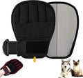 Electrostatic Pet Hair Remover Glove for Cats & Dogs, Patented Adjustable Strap, Reusable Five-Finger Grooming Glove, Non-Slip Fit, Removes Pet Hair from Couch, Carpet, Laundry & Car Seat
