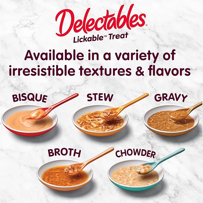 Hartz Delectables Non-Seafood Stew Lickable Wet Cat Treats, Chicken & Beef, 1.4 Ounce,(Pack of 24)