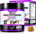 15 in 1 Dog Vitamins Supplements -150PCS-Multifunctional Supplements for Dogs-Glucosamine Chondroitin for Joint Support with Probiotics for Gut & Immune Health and Skin & Heart Health