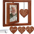 Rotating Picture Frame Father's Day Gift, Frame Fits 4x6 Photo for Dad, To the World You Are a Dad Wooden Keepsake Idea Father Stepdad Birthday Gift from Daughter Son Tabletop Decor HR-DAD-WAL