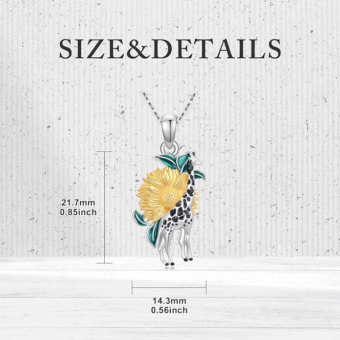 Guinea Pig/Raccoon/Butterfly/Panda/Hummingbird/Giraffe/Rabbit Necklace 925 Sterling Silver Animal Pendant Jewelry Gift for Women Mom