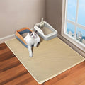 GRELY XL 47 x 28 Extra Large Double Layer Cat Litter Mat, Kitty Box Mat, Waterproof Urine Proof Non-Slip Cats Rug for Pet,Litter Trapping Mat