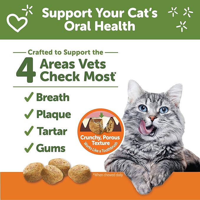Wellness WHIMZEES Cat Dental Treats, Freshens Breath, Chicken Flavor, 4.5 oz Bag